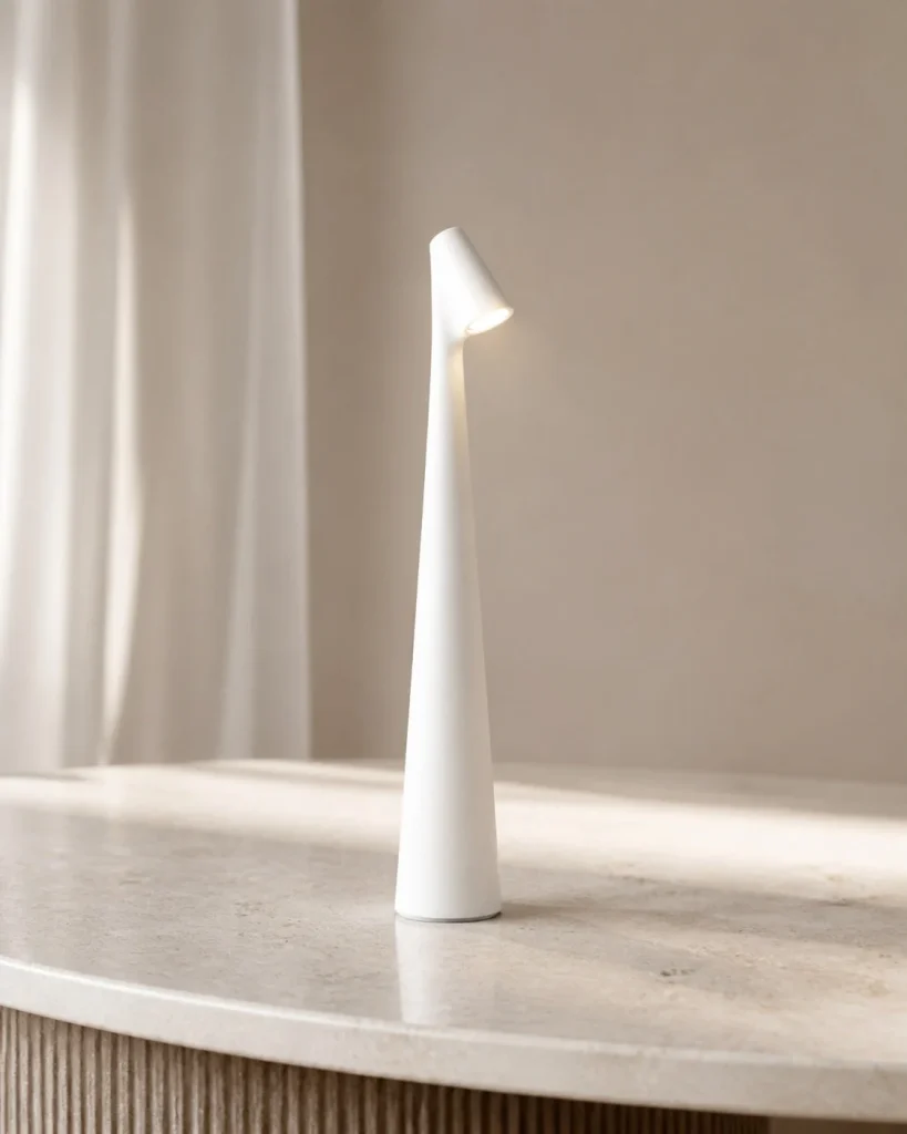 Akku-Tischlampe NORA, schlanke Form mit Touch-Dimmung – Produktansicht