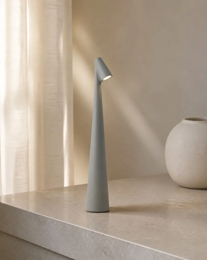 Akku-Tischlampe NORA, schlanke Form mit Touch-Dimmung – Produktansicht