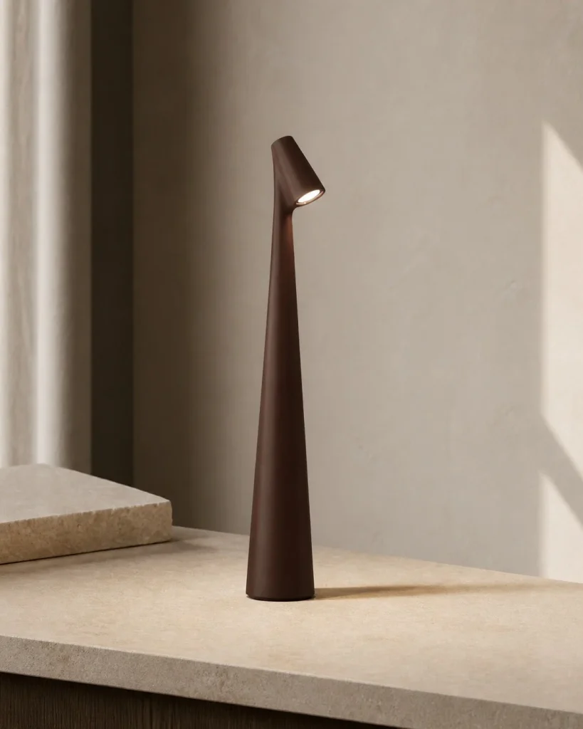 Akku-Tischlampe NORA, schlanke Form mit Touch-Dimmung – Produktansicht
