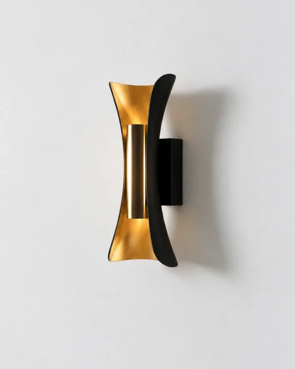 Applique da esterno HUGEL, applique LED dalla forma sinuosa, IP65 – nero, foto prodotto