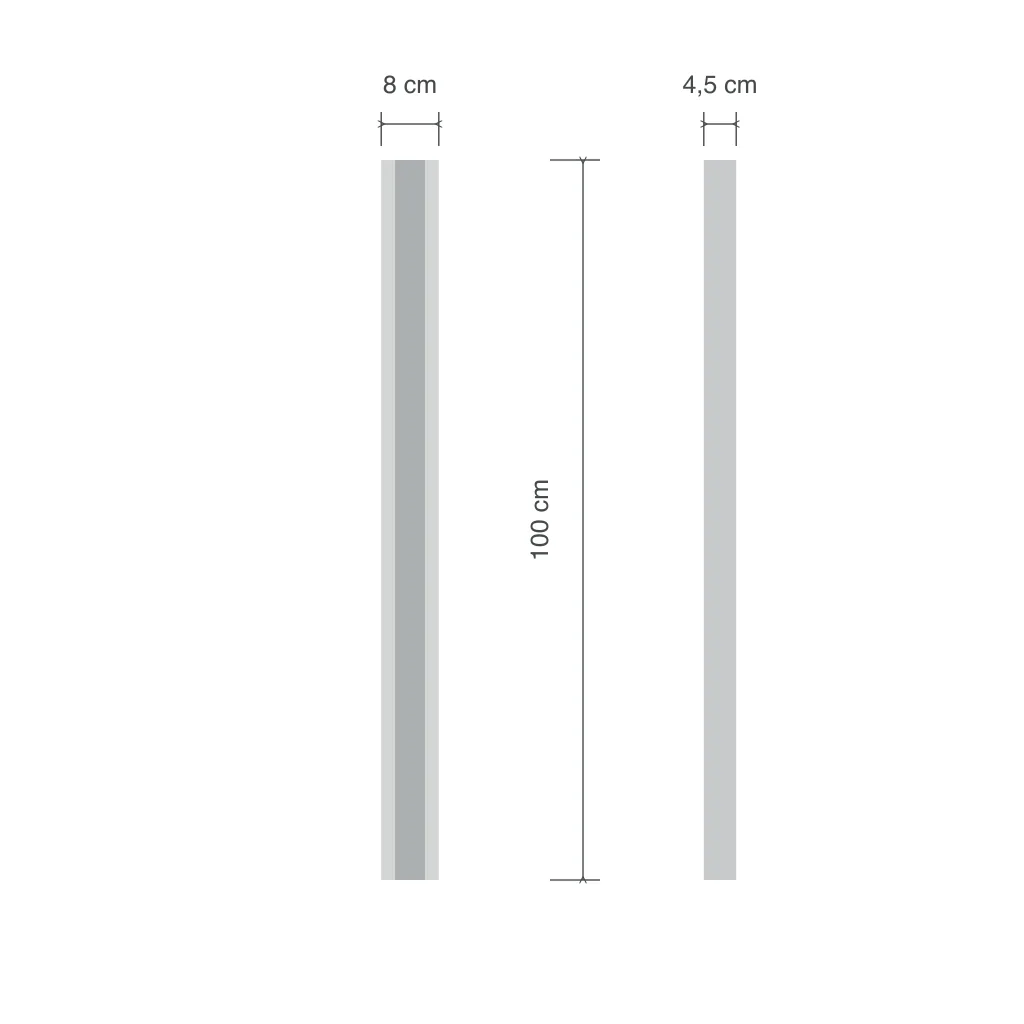 Aussenleuchte RAFTO, lineare LED-Wandleuchte, IP65, RGB – Masszeichnung 100 cm