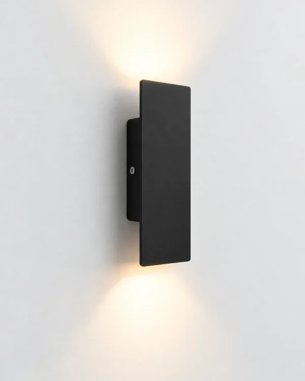 Applique CAVTO, applique da esterno piatta up & down, 5 dimensioni – nero, foto prodotto con luce verso l'alto e il basso