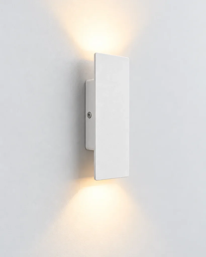 Wandlampe CAVTO, Flache Aussenleuchte Up & Down, 5 Grössen – Weiss, Produktfoto
