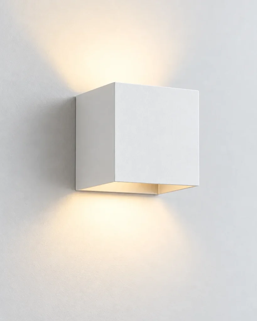 Wandlampe CARDIF, LED-Würfel für aussen, Lichtwinkel einstellbar – Weiss, Produktfoto