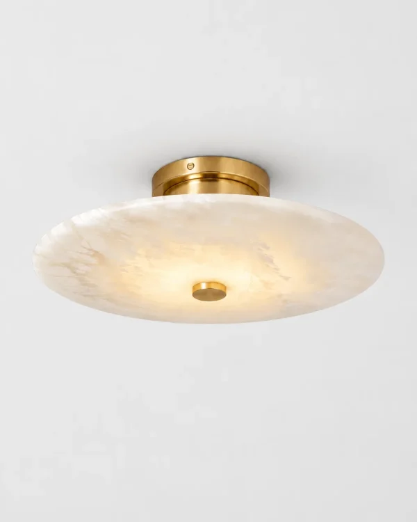 Deckenlampe: Alabasterschale Ø 20 cm, Messing oder Schwarz – CIBI