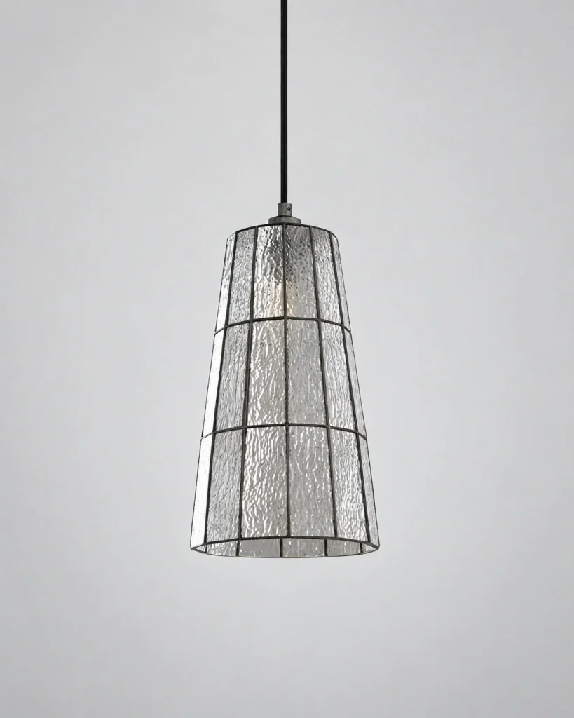 Hängelampe aus farbigem Glas SARI – Lang / Transparent, Produktfoto