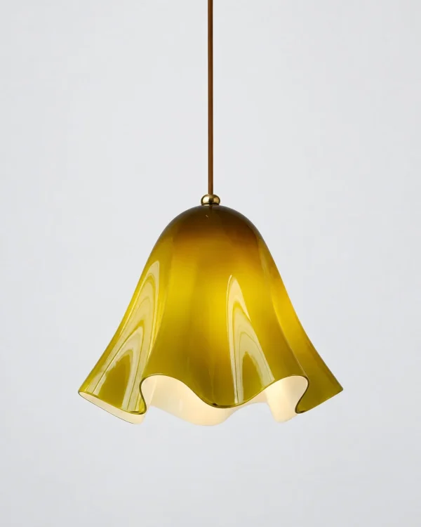 Hängelampe aus wellenförmigem Glas – VITIYA