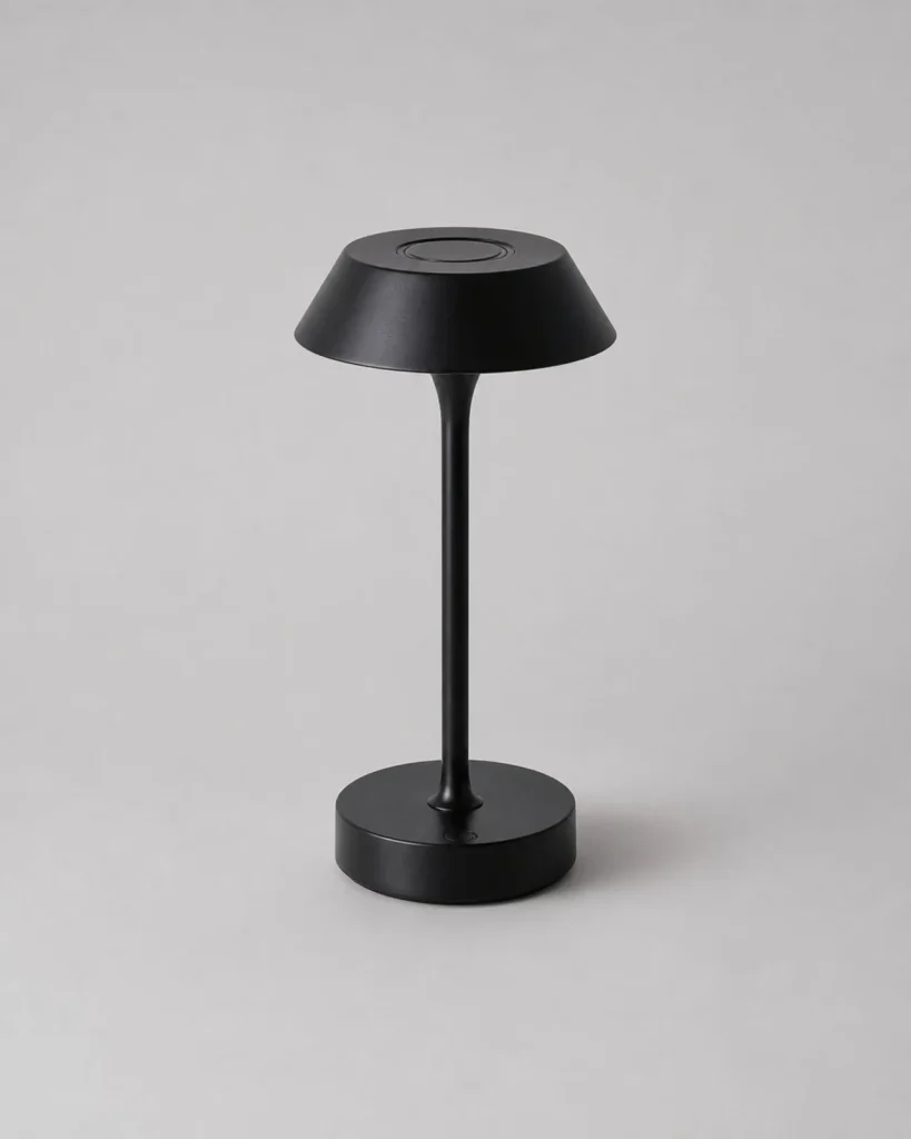 Metall-Tischlampe RUVA, USB-C und Touch-Dimmung – Schwarz, Produktfoto