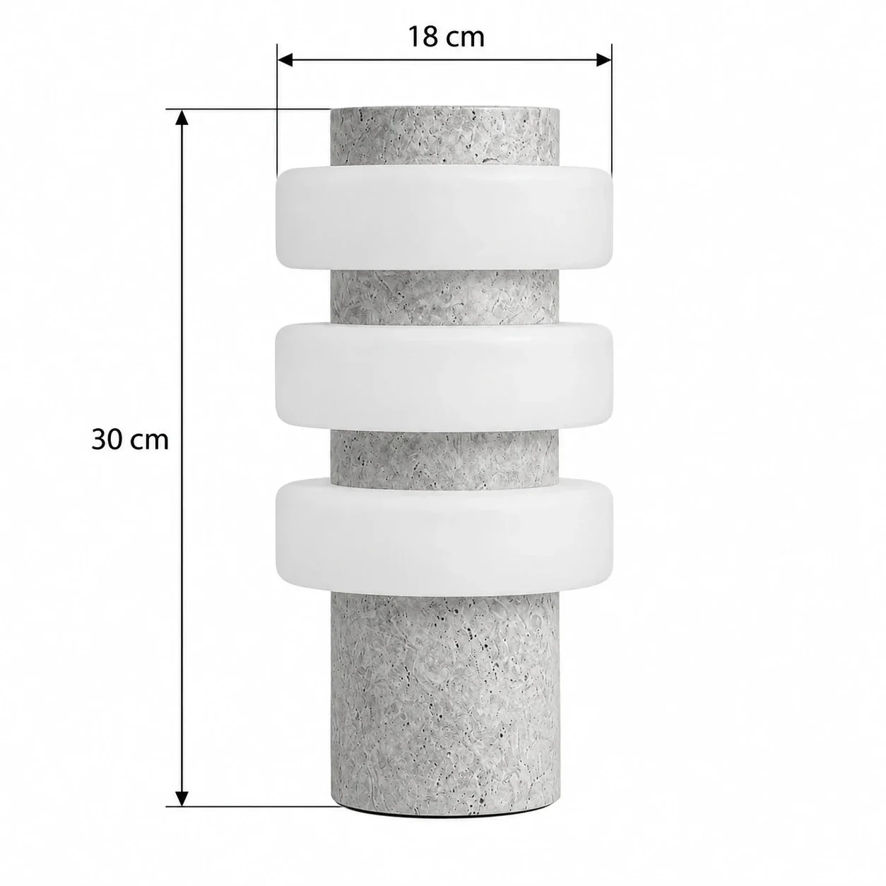 Masszeichnung – Abmessungen: B 18 cm × H 30 cm