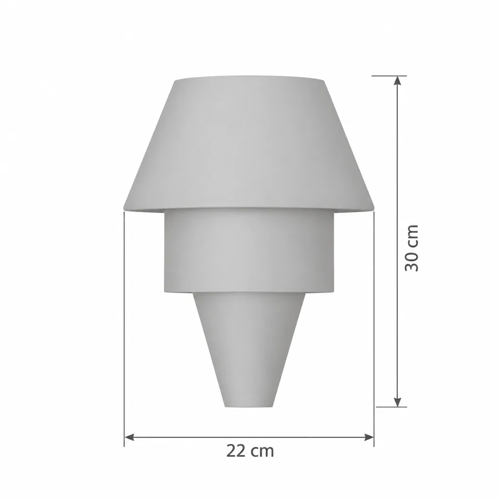 Wandlampe TARA, Alabaster-Wandleuchte in gestufter Form – Masszeichnung Muschel, Breite 22 cm, Höhe 30 cm