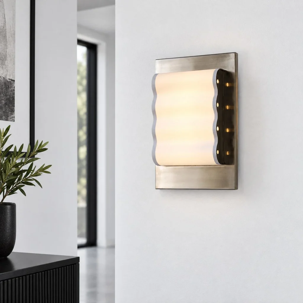 Wandlampe RAMIK, verchromte Struktur mit Acryl-Diffusoren – Wohnambiente