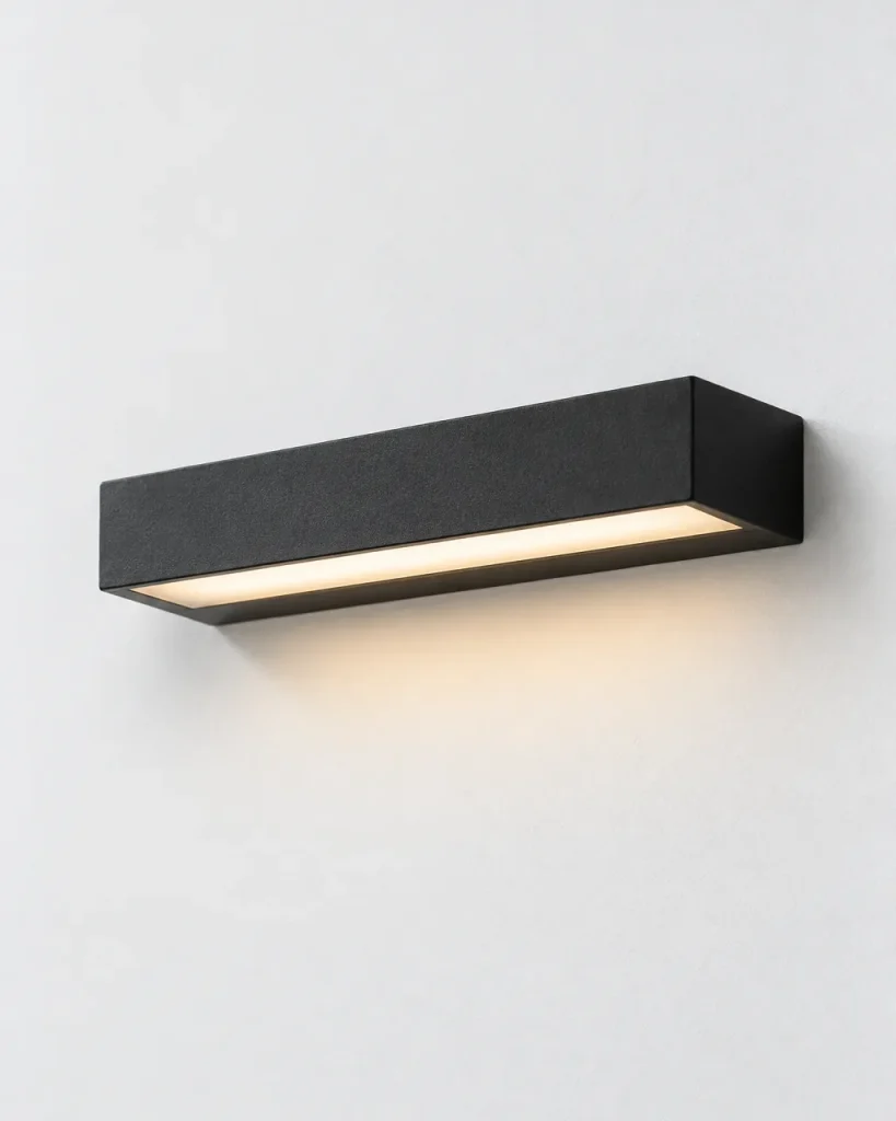 Wandlampe CHESTER, Lineare LED-Wandleuchte aus Aluminium – Schwarz, Produktfoto