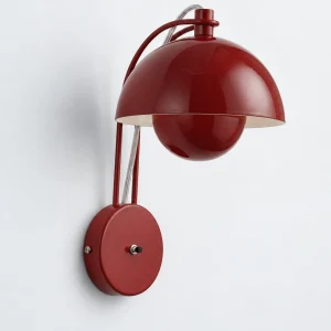 Wandlampe ODANI, Pilzform aus lackiertem Metall – Rot, Produktfoto