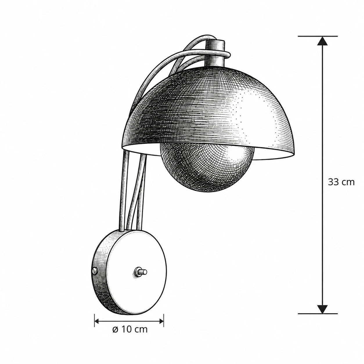 ODANI Wandleuchte – Abmessungen