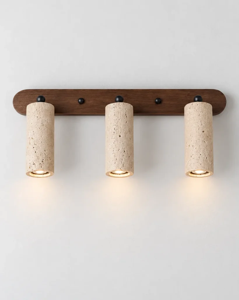 Applique SULA, travertino con 2 o 3 cilindri – tripla, foto prodotto